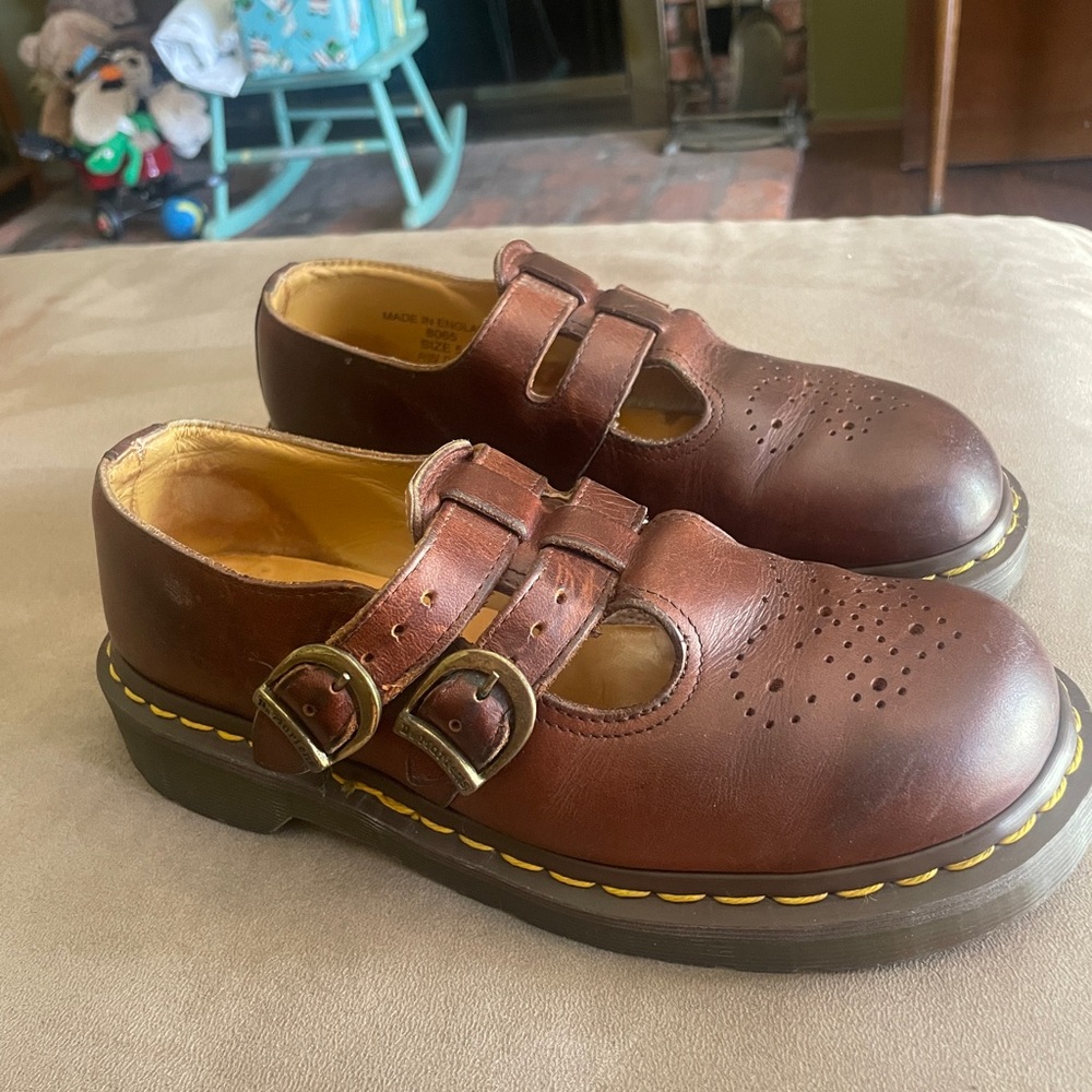 Dr. Martens Chestnut Double Strap Dress Shoes